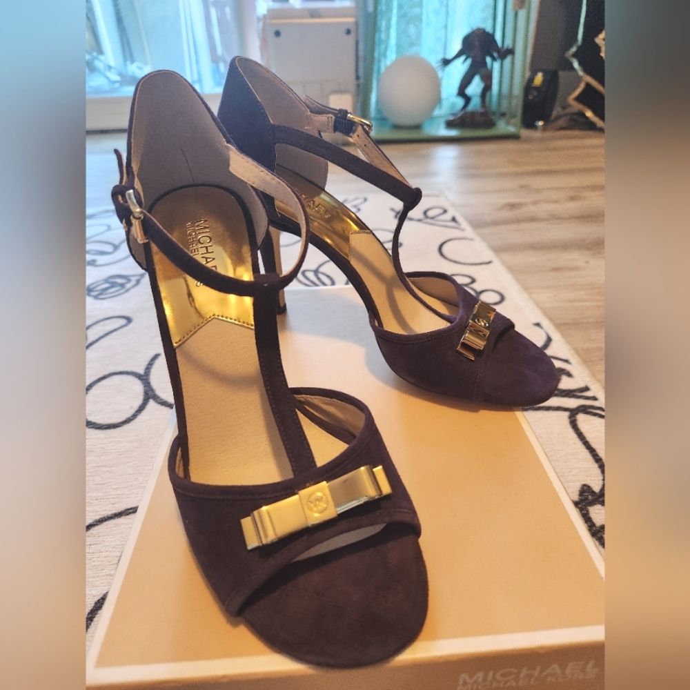 Michael Michael Kors Vivenne T Strap Iris Purple Suede